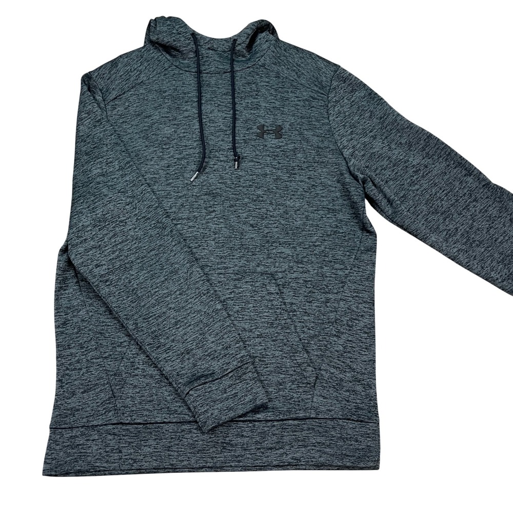 Under Armour Hoodie Mens Small Charcoal Gray Space Dye Fleece Loose Fit EUC